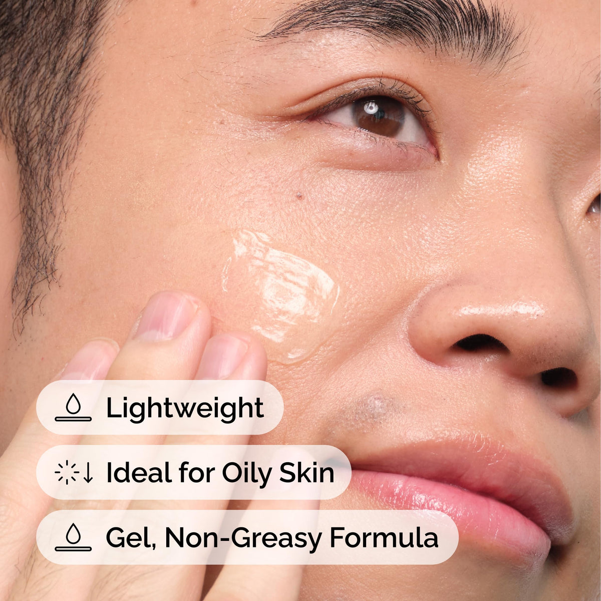 The Ordinary Natural Moisturizing Factors + Beta Glucan gel moisturiser on a bathroom counter