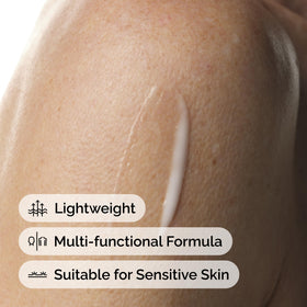 The Ordinary Niacinamide 5% Face and Body Emulsion application on skin