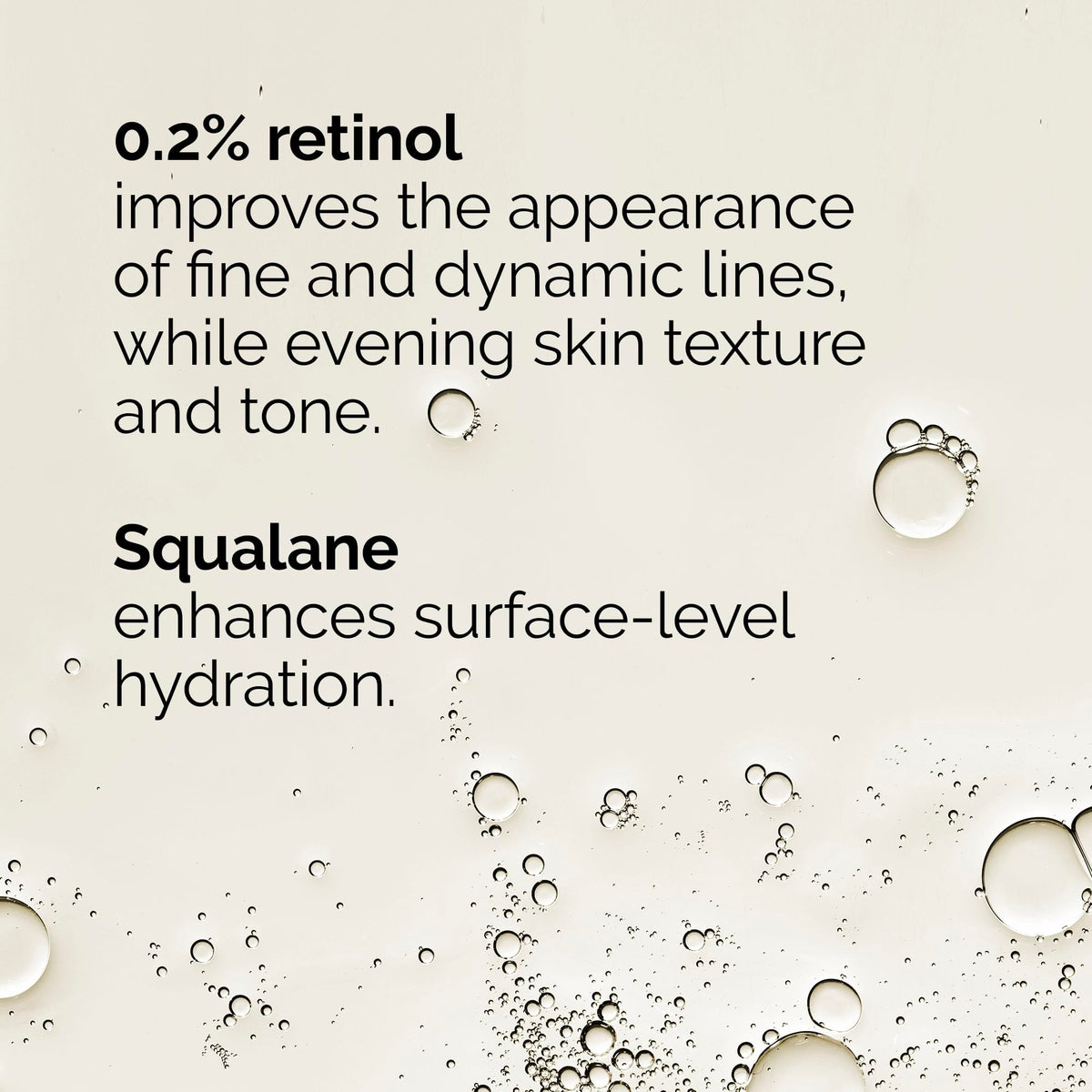 The Ordinary Retinol 0.2% in Squalane serum back label