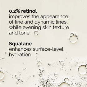 The Ordinary Retinol 0.2% in Squalane serum back label