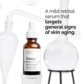 The Ordinary Retinol 0.2% in Squalane serum bottle with cap