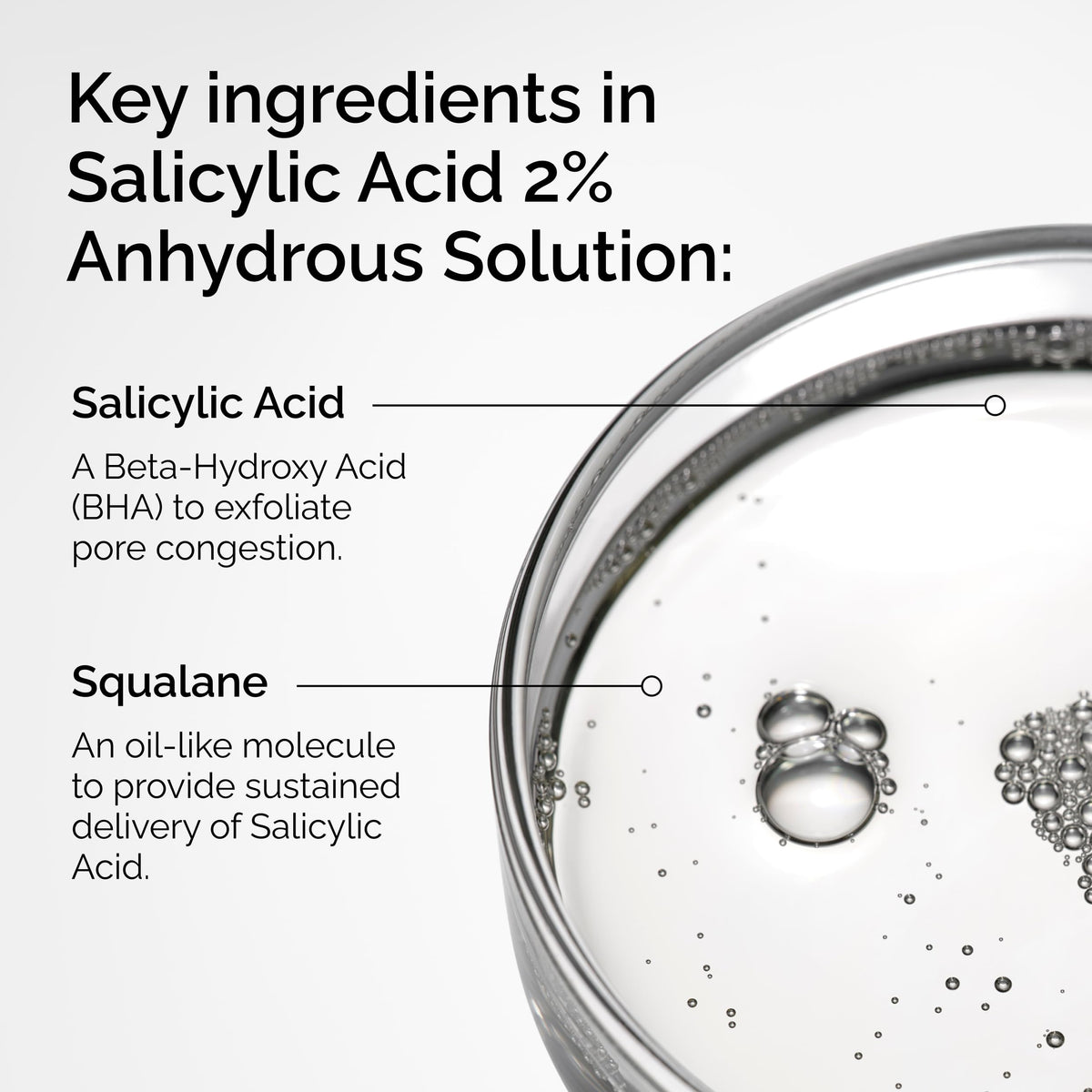 The Ordinary Salicylic Acid 2% Anhydrous Serum bottle with cap
