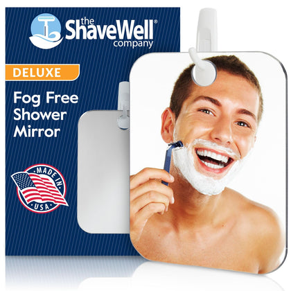 The Shave Well Company fogless shower mirror front view