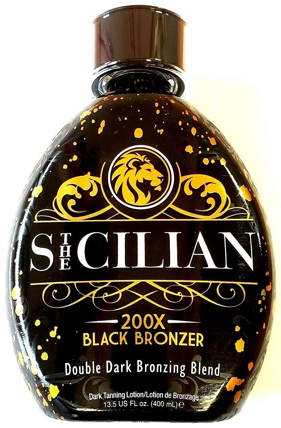 The Sicilian 200X Black Bronzer Tanning Lotion front view