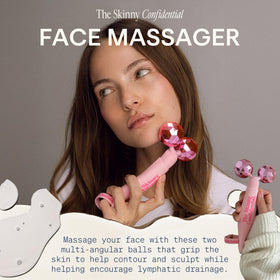 The Skinny Confidential Pink Balls Face Massager side view