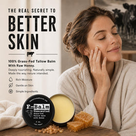 The Tallowed Truth Beef Tallow Balm on a wooden surface