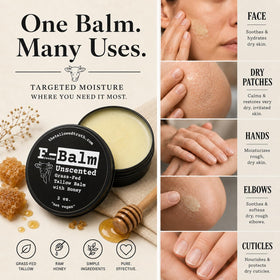 The Tallowed Truth Beef Tallow Balm with beeswax and frankincense