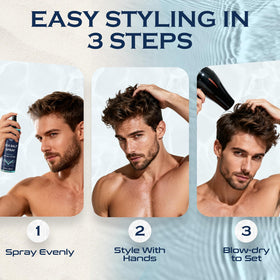 THEMANCODE Sea Salt Spray 8.8 Oz with styling tools