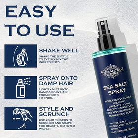 THEMANCODE Sea Salt Spray for Men on grooming table