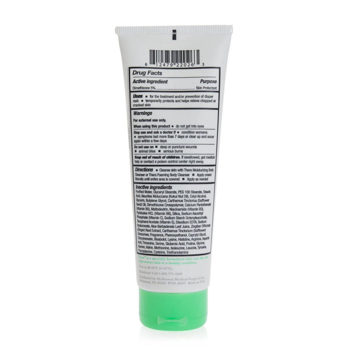 Thera Dimethicone Body Shield Barrier Cream application on skin