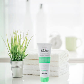 Thera Dimethicone Body Shield Barrier Cream lifestyle scene with user