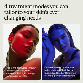 TheraFace Glo LED face mask close-up of silicone material