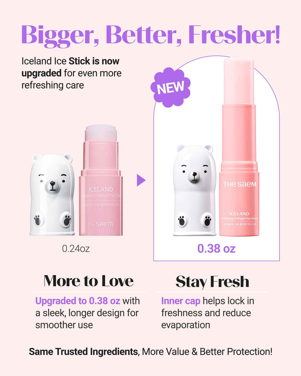 THESAEM Collagen Eye Stick close-up showing packaging