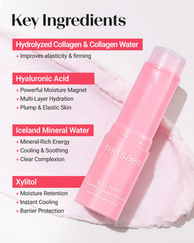 THESAEM Iceland Hydrating Collagen Eye Stick with ingredients list