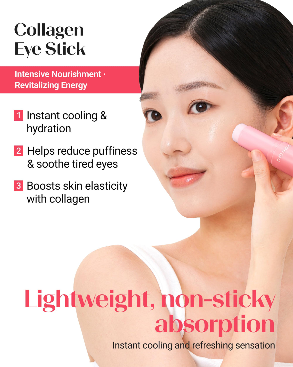 THESAEM Iceland Hydrating Eye Stick application