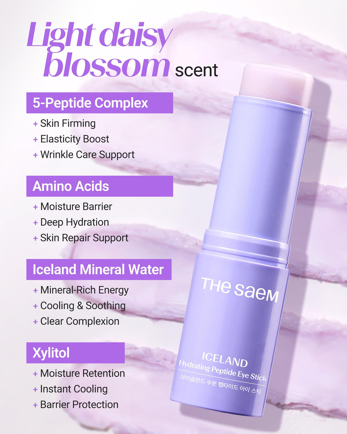 THESAEM Iceland Hydrating Eye Stick in use