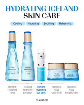 THESAEM Iceland Hydrating Eye Stick texture on skin