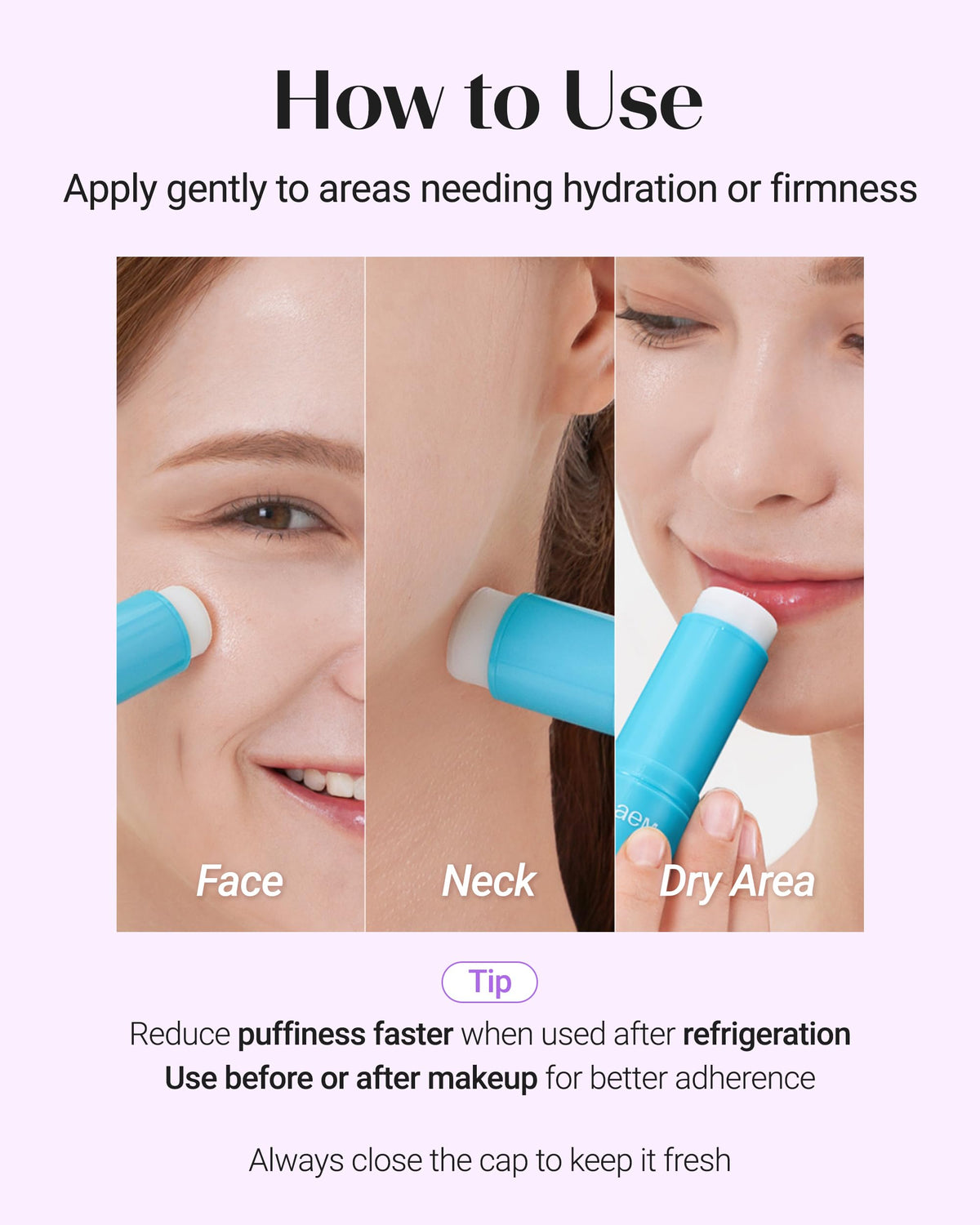 THESAEM Iceland Hydrating Peptide Eye Stick on a vanity