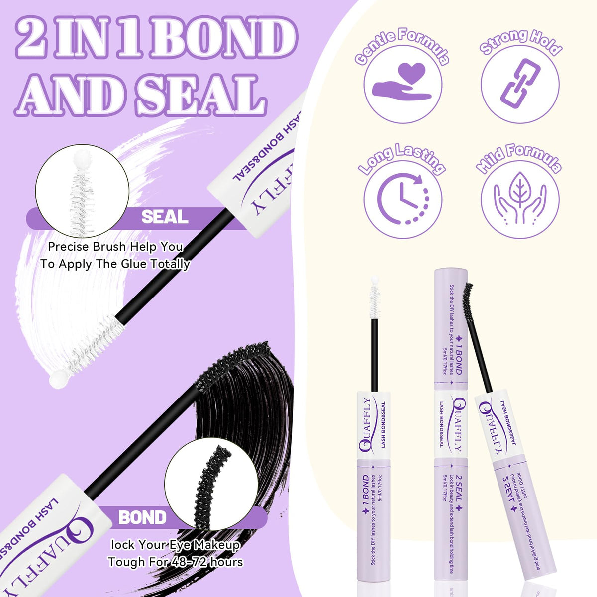 Thick cartoon lashes from QUAFFLY Lashes Kit