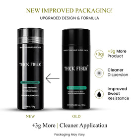 Thick Fiber Hair Building Fibers Ash Brown packaging