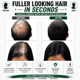 Thick Fiber Hair Fibers black 12g application example