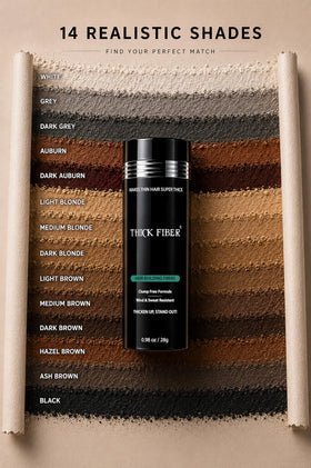 Thick Fiber Hair Fibers Light Brown in bathroom setting