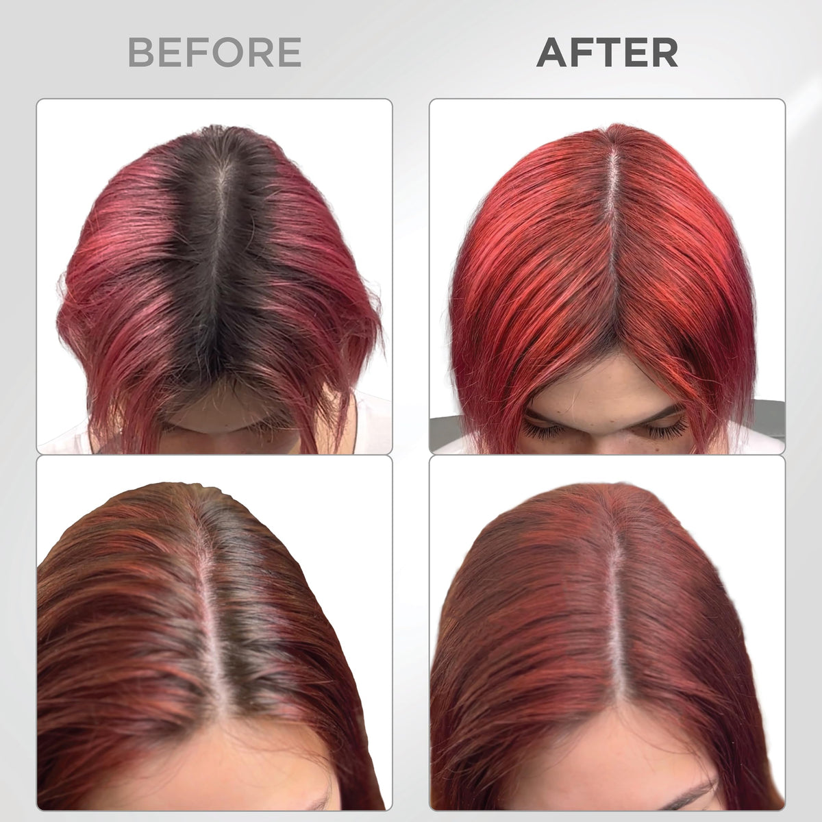 Thick Fiber Root Touch Up Powder being applied on hair