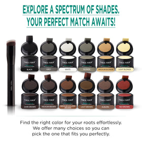 Thick Fiber Root Touch Up Powder grey brush application
