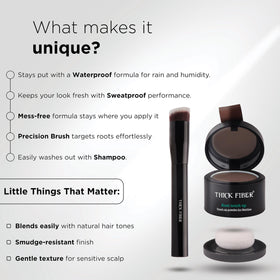 Thick Fiber Root Touch Up Powder Medium Brown close-up of powder