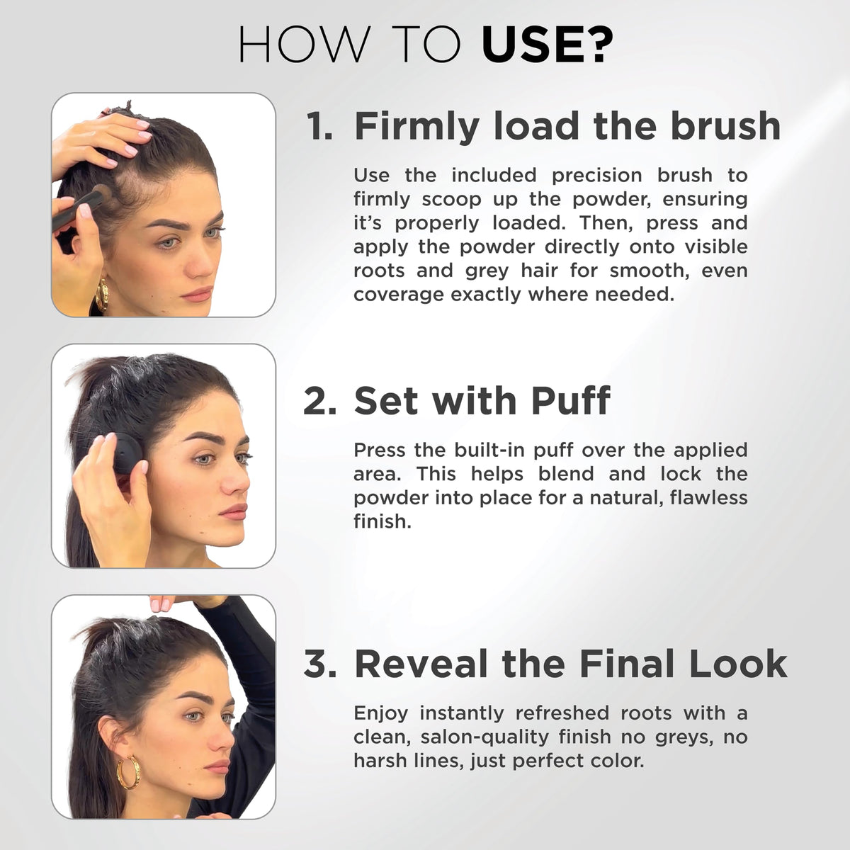Thick Fiber Root Touch Up Powder set side view