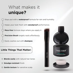 Thick Fiber Root Touch Up Powder with hair fibres close-up