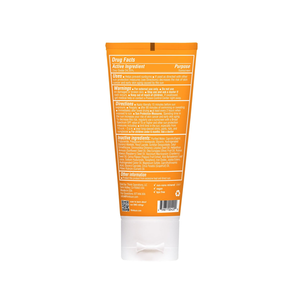 THINK Tinted Sunscreen for Face SPF 30 side view