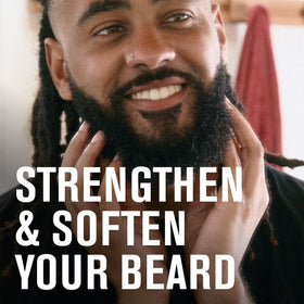 Three bottles of Every Man Jack Hydrating Beard Oil in Aged Bourbon, Sandalwood Teak, and Vanilla + Cedar