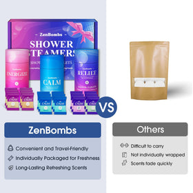 Three cylindrical boxes of ZenBombs shower steamers