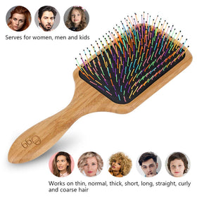 Three hair ties included in BLACK EGG hair brush package