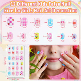 Thrilez Kids Fake Nails Set packaging with 144 pieces