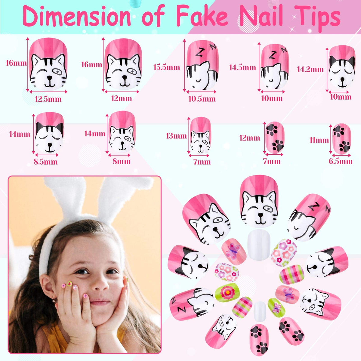 Thrilez Kids Press on Nails kit displayed on a table