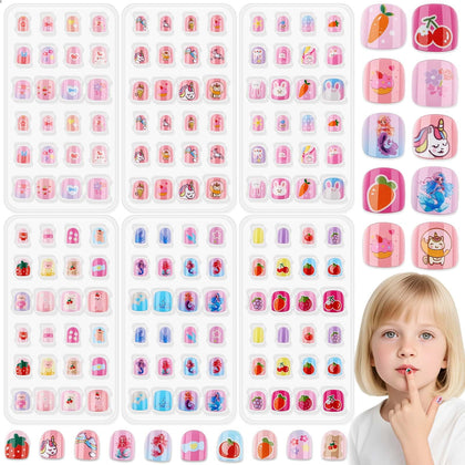 Thrilez Kids Press On Nails Set packaging featuring colourful designs