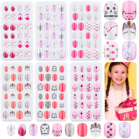 Thrilez Kids Press on Nails Set packaging with 144 pieces