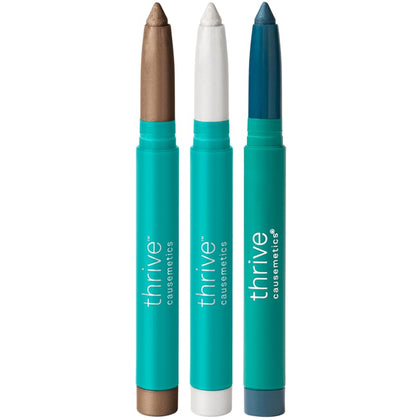 Thrive Causemetics Brilliant Eye Brightener Shadow Stick Bundle with three shades