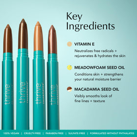 Thrive Causemetics Brilliant Eye Brightener Stick in use during makeup application