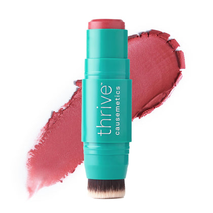 Thrive Causemetics Cream Blush Stick Brick Red Shimmer front view