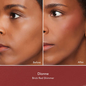 Thrive Causemetics Cream Blush Stick Brick Red Shimmer with built-in brush