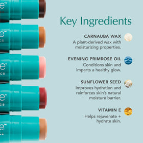 Thrive Causemetics Cream Blush Stick Peachy Pink on vanity