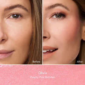 Thrive Causemetics Cream Blush Stick Peachy Pink with built-in brush