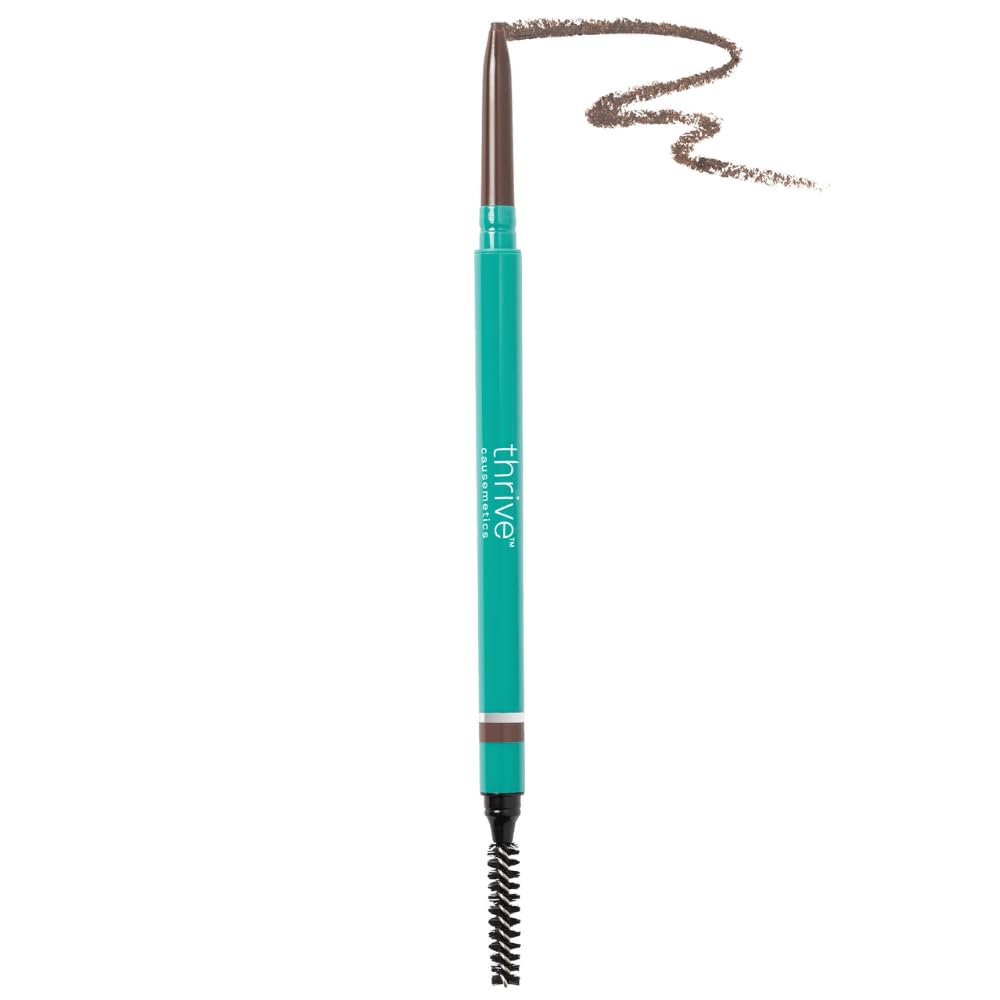 Thrive Causemetics Infinity Waterproof Eyebrow Pencil in Medium Brown front view