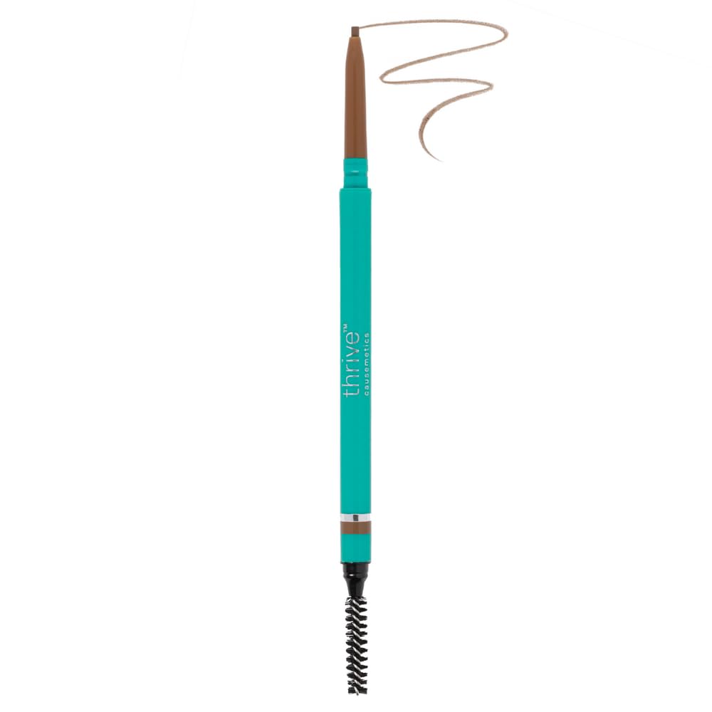 Thrive Causemetics Infinity Waterproof Eyebrow Pencil in Taupe front view