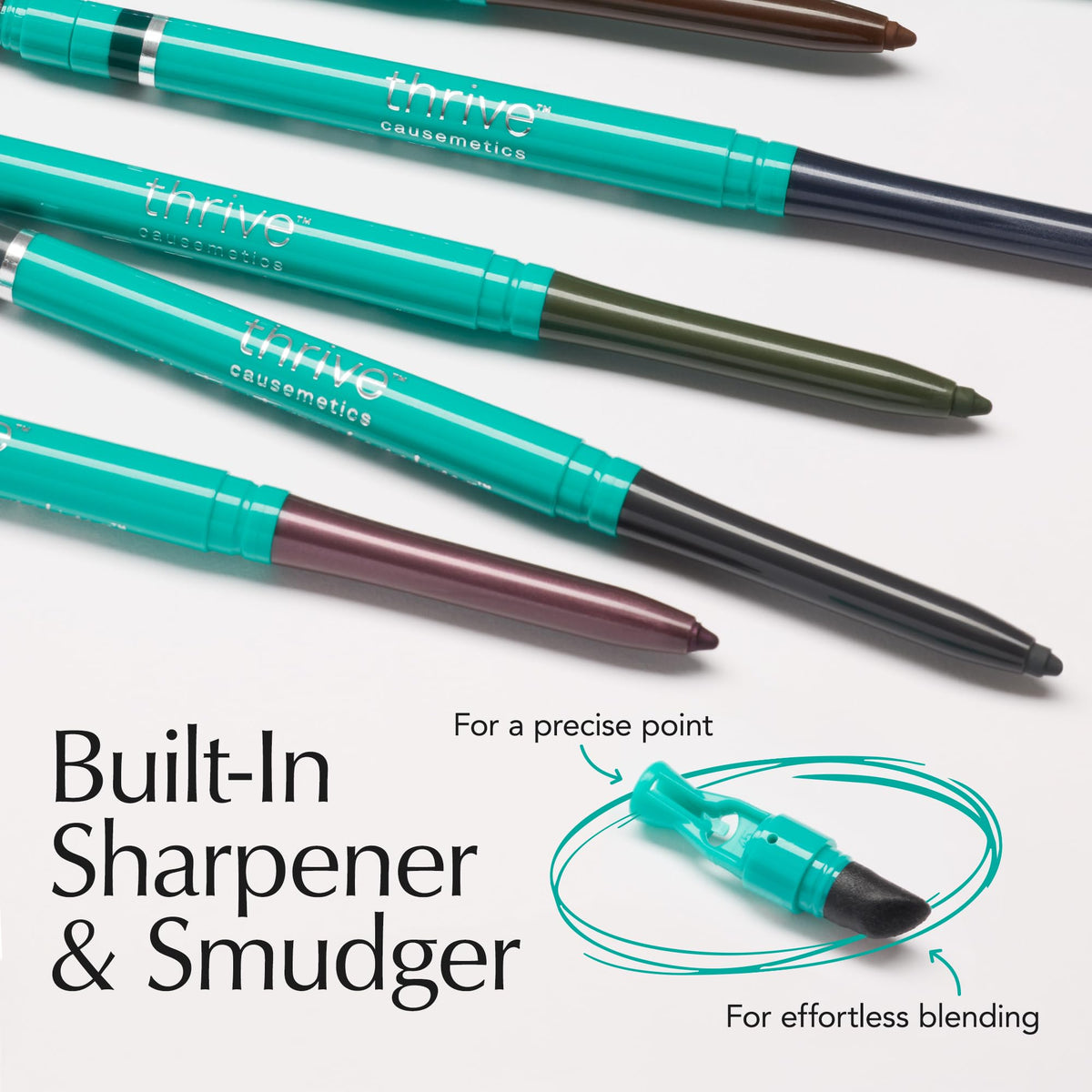 Thrive Causemetics Infinity Waterproof Eyeliner Pencil angled smudge tip