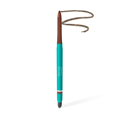 Thrive Causemetics Infinity Waterproof Eyeliner Pencil in Brown Matte shade front view