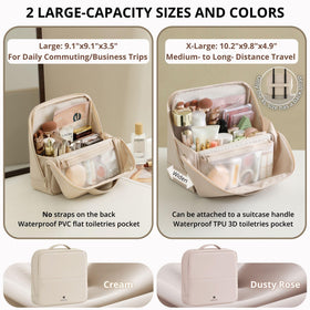tianzong Travel Makeup Bag open showing multi-zone storage